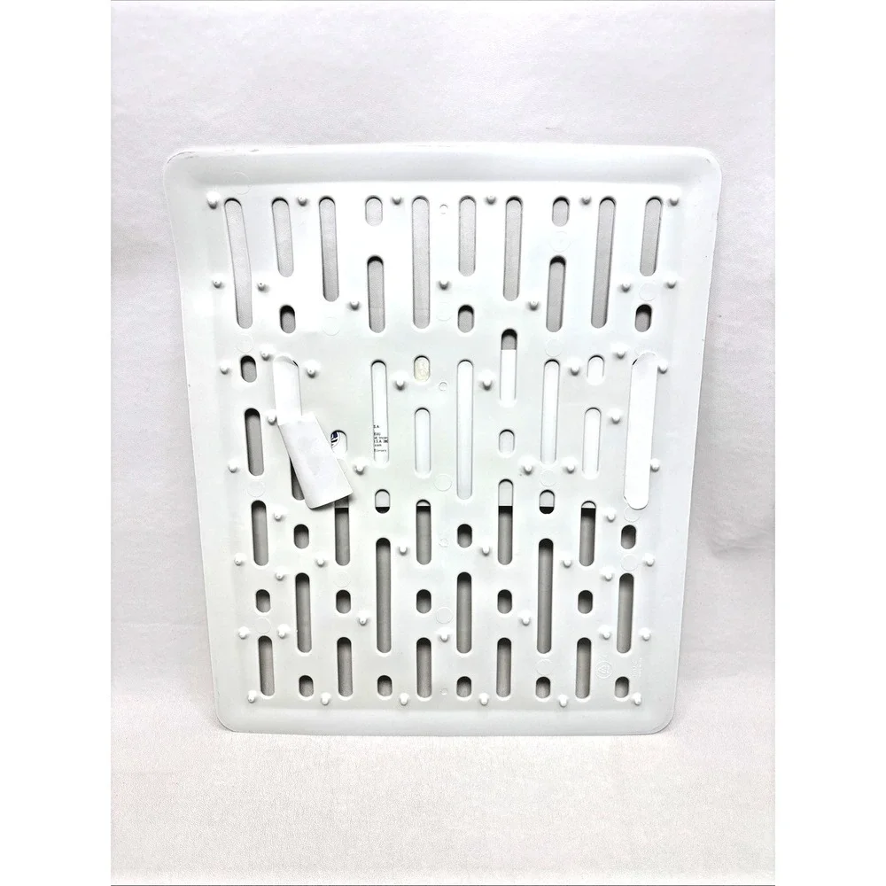 White Rubbermaid Small Sink Mat Rubber Dish Protector 10.7 x 12.7 in NOS HTF